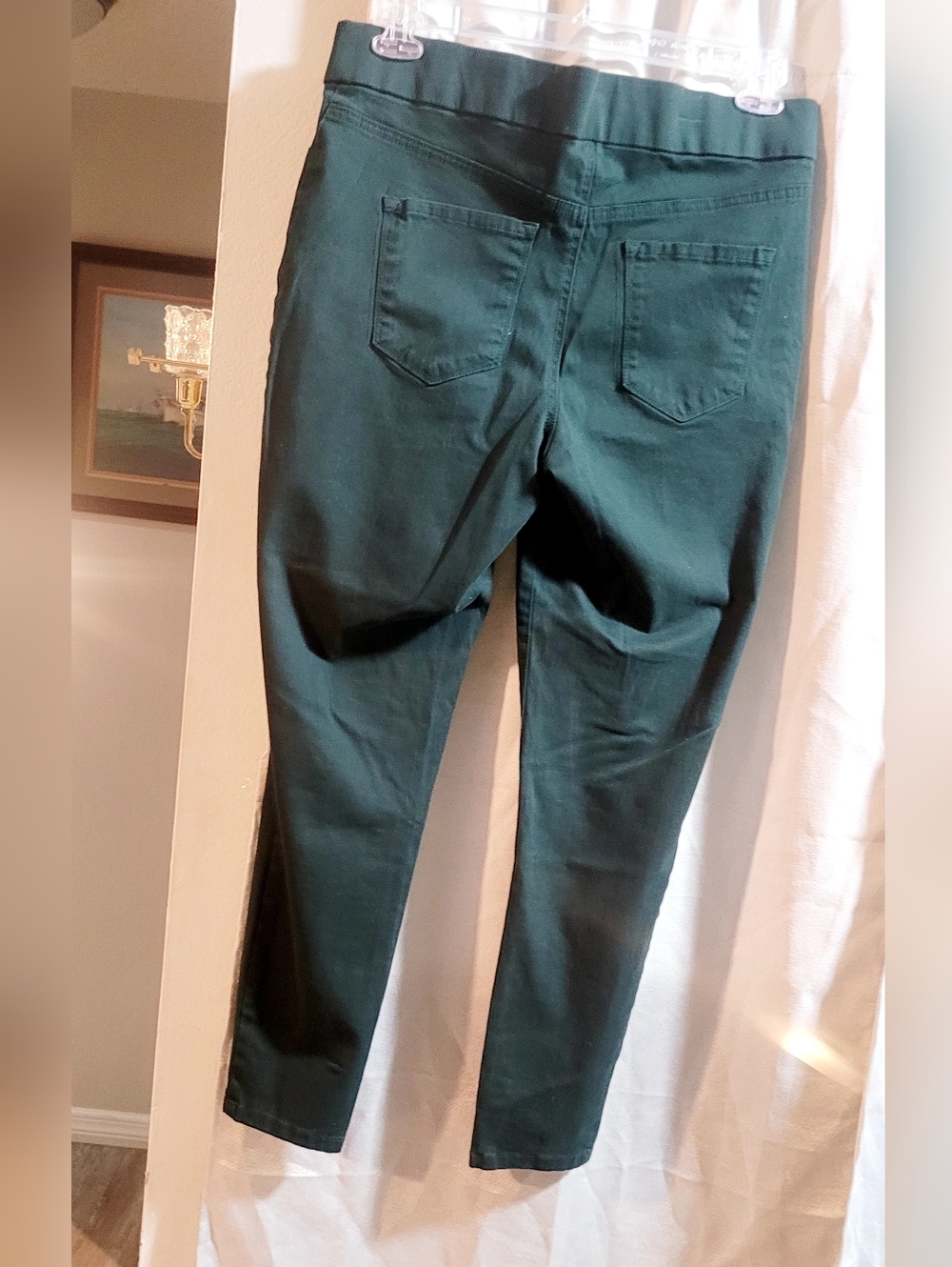 Nine West Heidi Pull On Skinny Pants In Dark Green. Ladies Size 12 - Picture 4 of 9